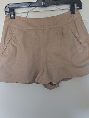FARM Rio High Waist Tan Shorts